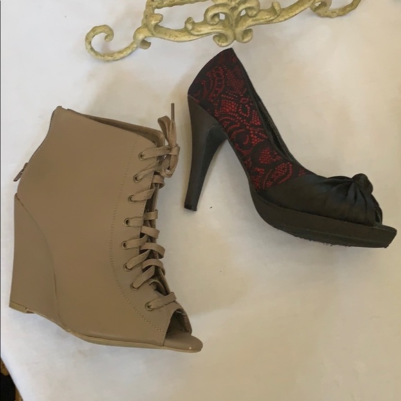 CATHY LACE w/BOWS HEELS - Picture 7 of 7